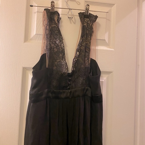 BCBG MaxAzria Silk Lace Maxi Dress Sz 10 - Picture 13 of 15